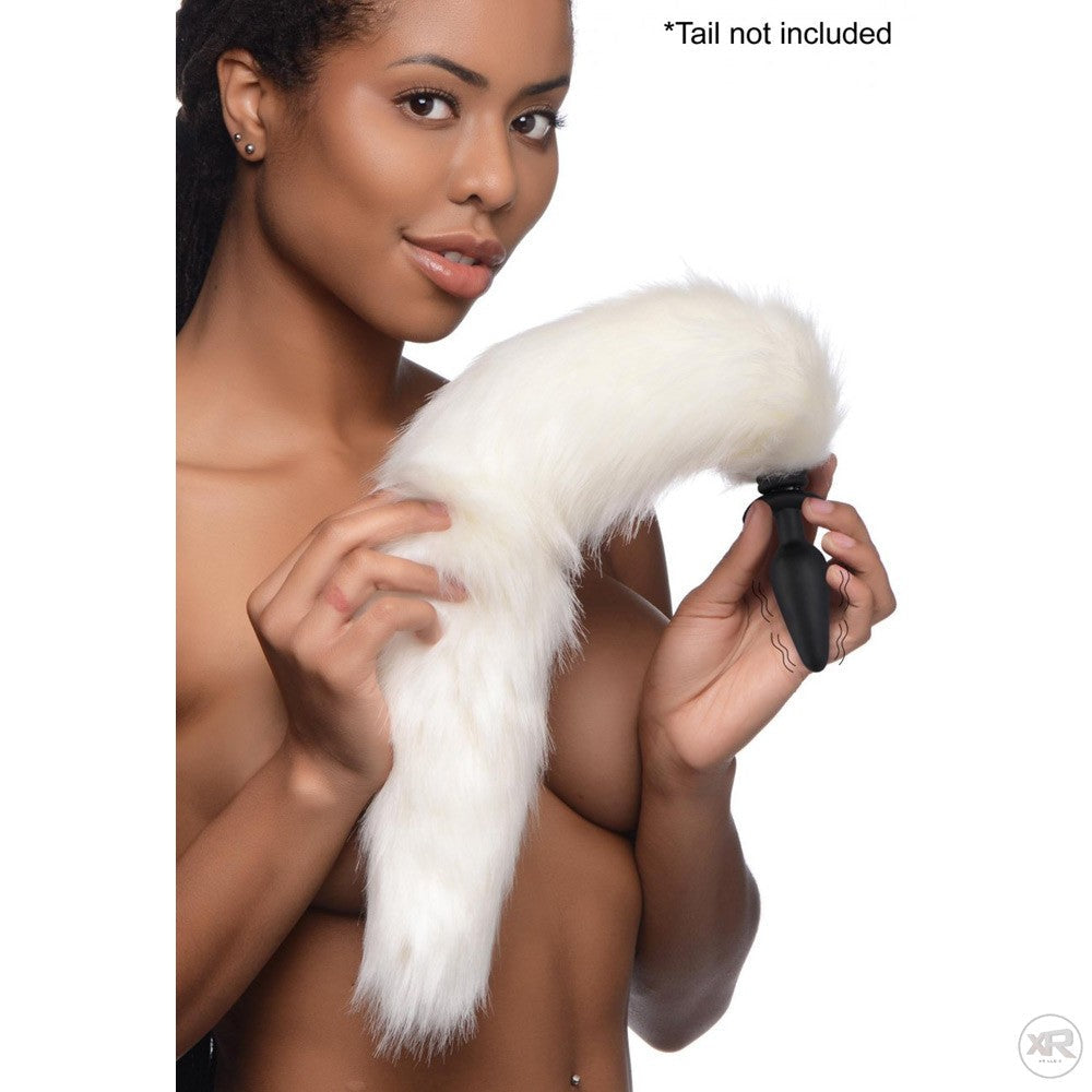 Interchangeable 10X Vibrating Silicone Anal Plug with Remote