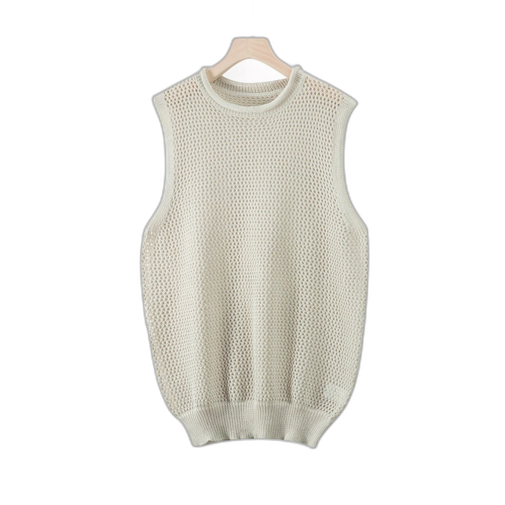 Open-Knit Mesh Tank