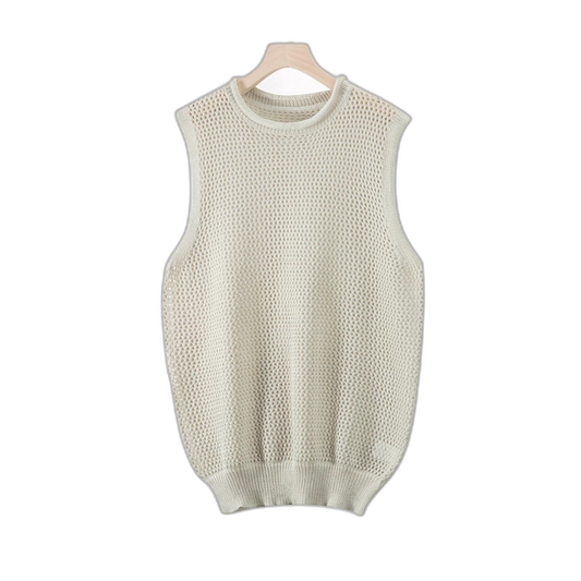 Open-Knit Mesh Tank