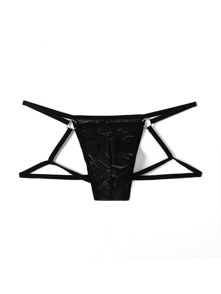 Men's Sexy Colorful Polka Dot Mesh Briefs