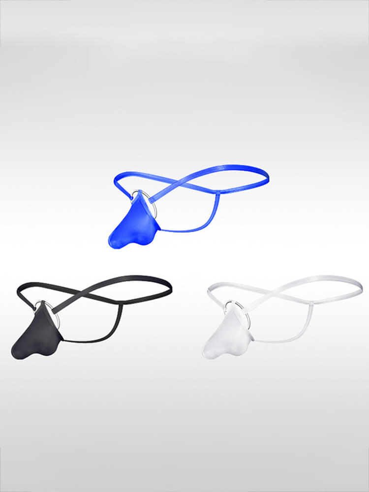 Men's Sexy Strappy O-Ring Elephant Pouch Thong