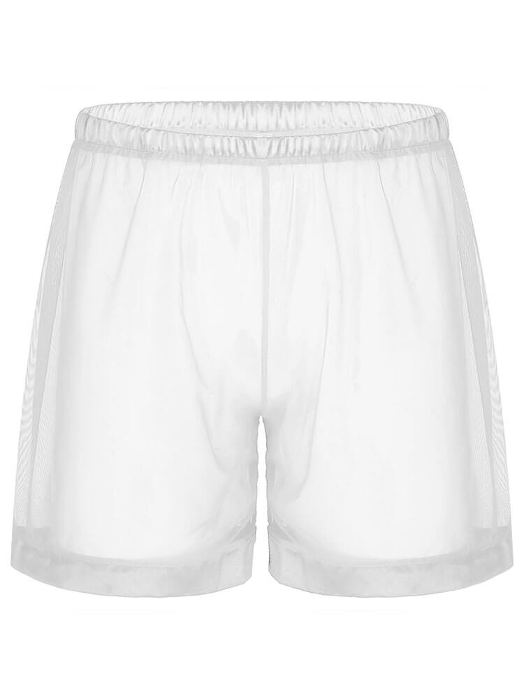 Men's Solid-Color Sexy Sheer Mesh Shorts
