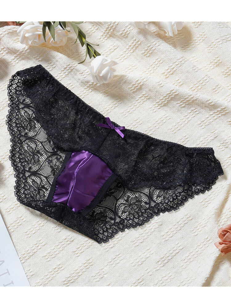 Men's French-Style Sexy Lace Bowknot Briefs