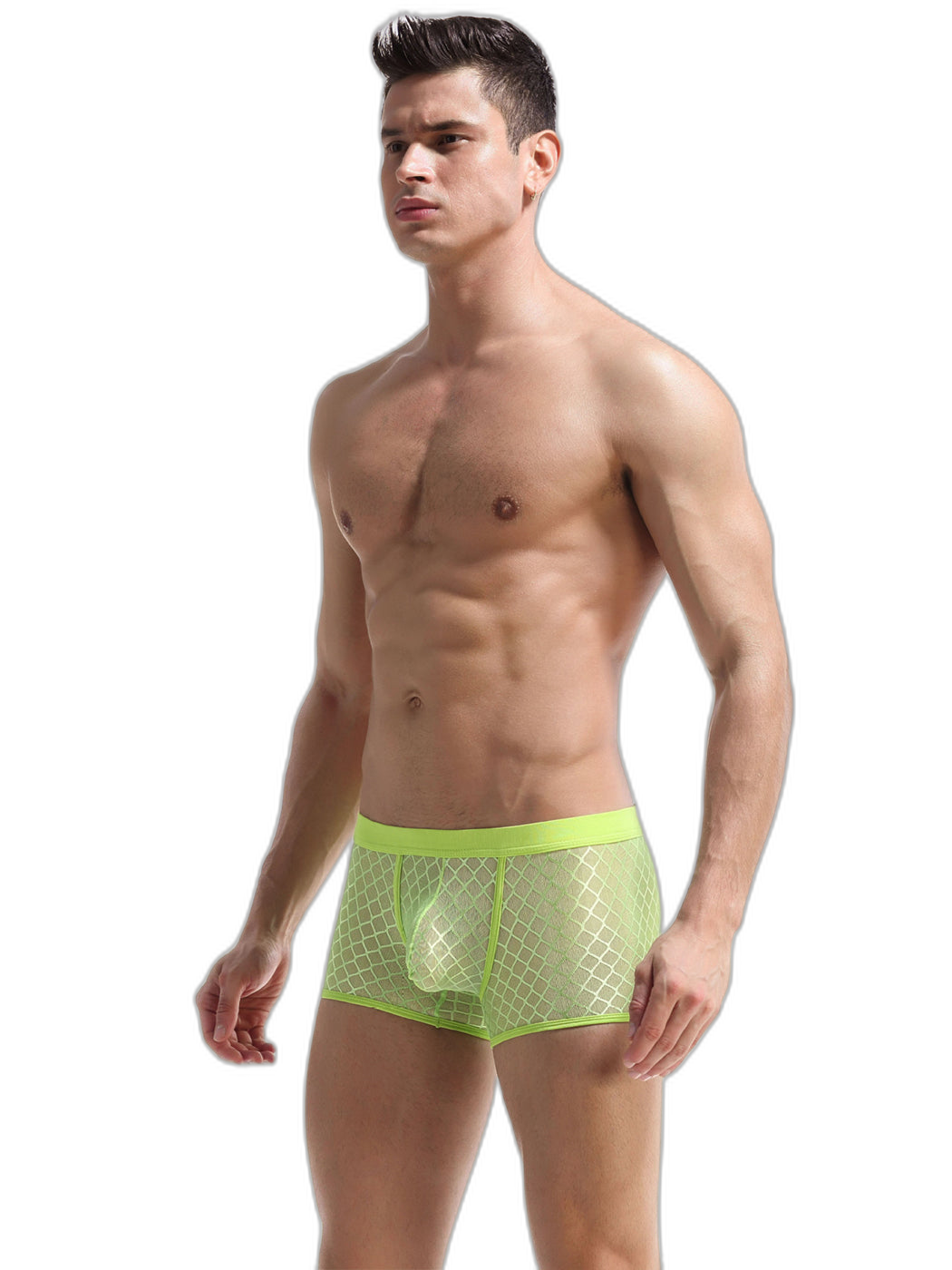 2 Pack Men's Sexy Transparent Mesh Trunks