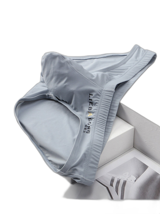 3 Packs of Men's Ice Silk Seamless Convex Pouch Briefs