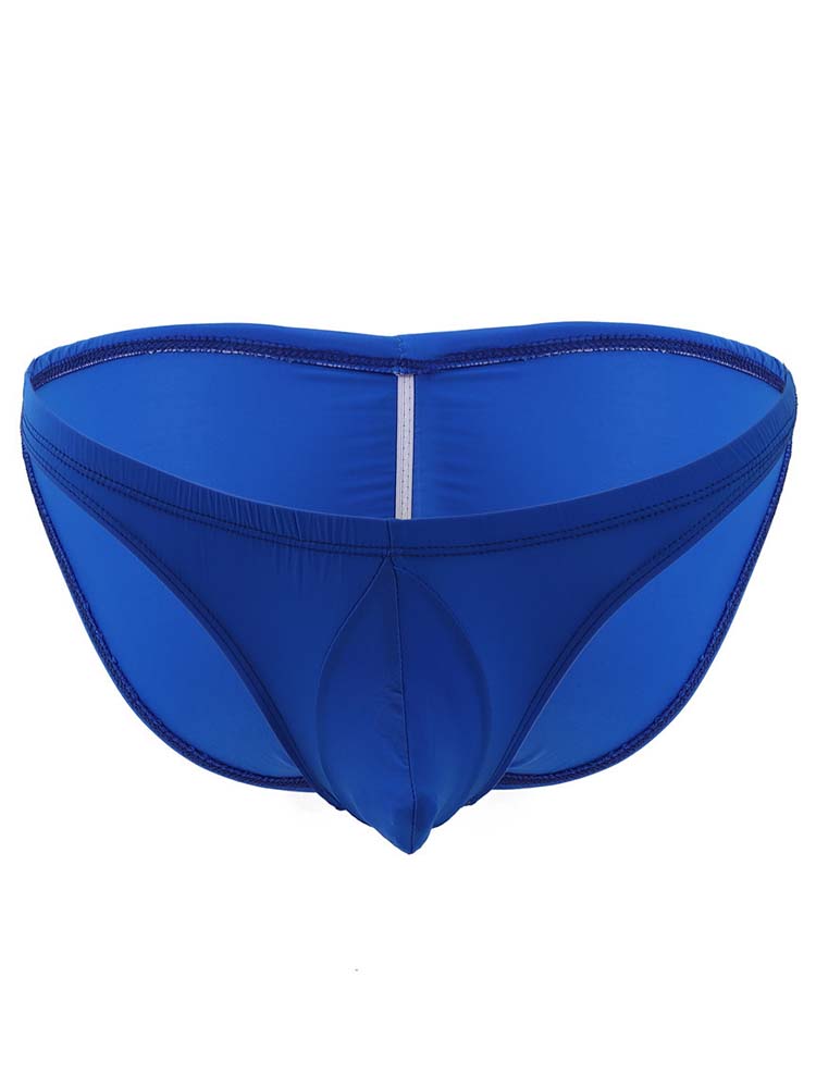 Men's Solid Color Translucent Low Rise Briefs