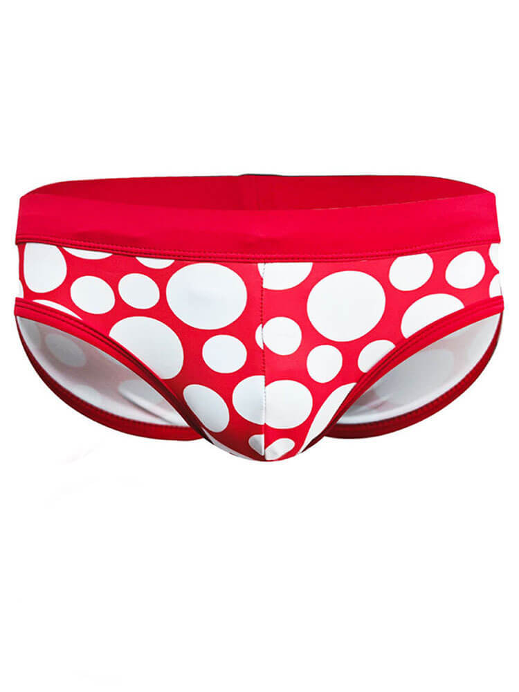 Men's Sexy Polka-Dot Print Beach Swim Briefs