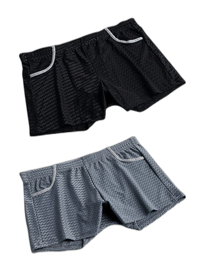 2 Pack Loose Home Underwear Breathable Mesh Shorts