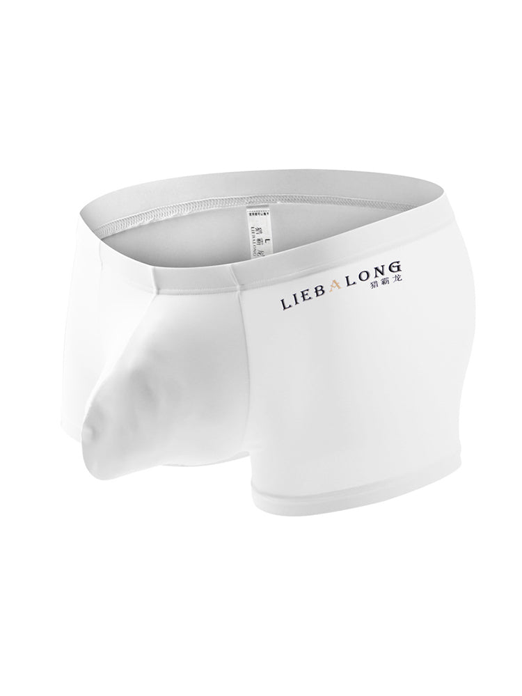 3 Pack Men's Breathable Ice Silk Double-Layered Big Pouch Sexy Boxer Briefs