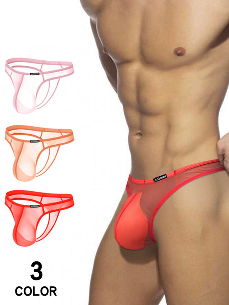 2 Pack Men's Sexy Semi-Transparent Thong