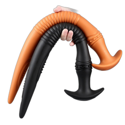 The Eel Anal Plug - Long Butt Plug - Ribbed Butt Plug