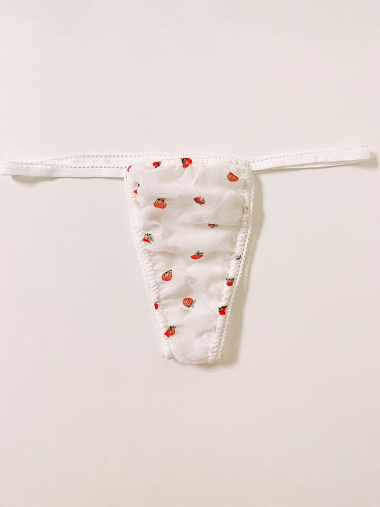 Men's Printed Design Thin Waist Pouch Thong