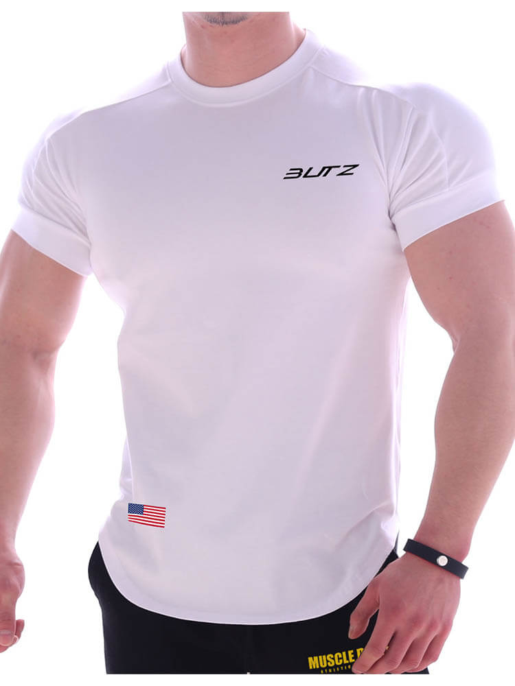 Men's Solid Color Quick-Dry Fitness Sports T-shirt
