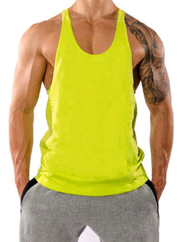 Men's Solid Color Loose Sports Cotton Vest
