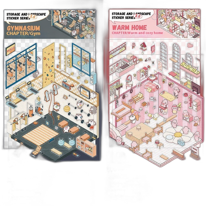 Cute DIY 3D Isometric Stickers
