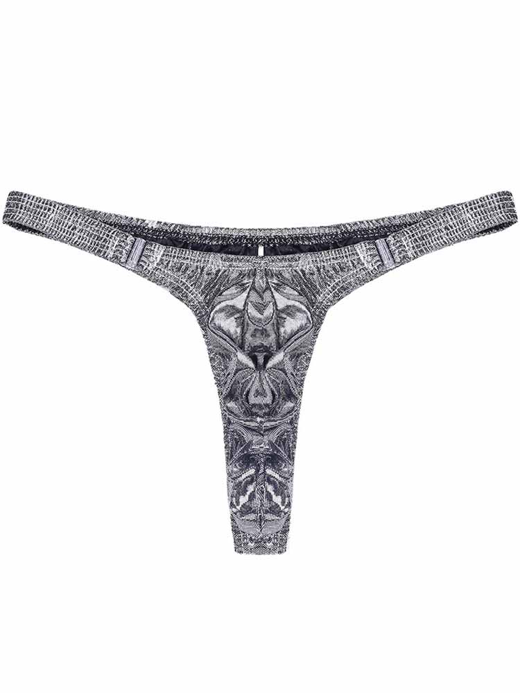 Men's Narrow Side Detachable Button Thong