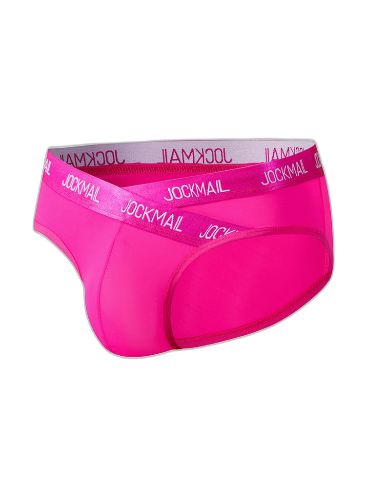 2 Pack Men's Sporty Letter Print Supportive Low-Rise Ice Silk Skin-Friendly Bikini