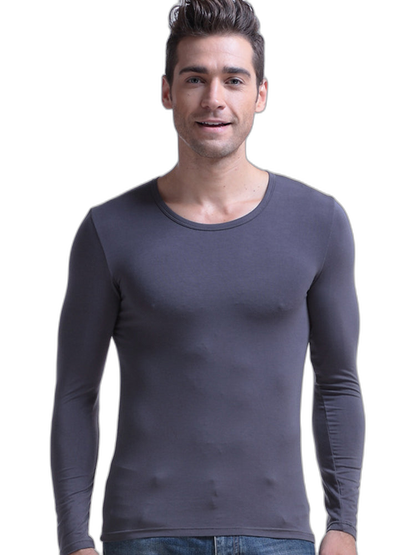 Mens Ultra Soft Low Cut V-Neck Thermal Shirt