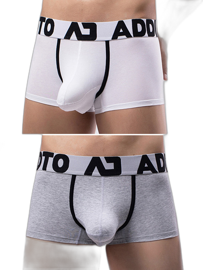 2 Pack Men's Gun and Bullet Separation Large Pouch U-Convex 3D Cut Loose Trunks