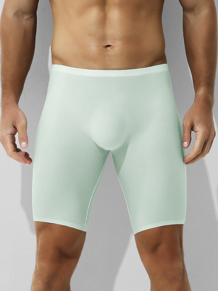 3 Pack Men's Breathable Seamless Mid-Length Boxer Briefs