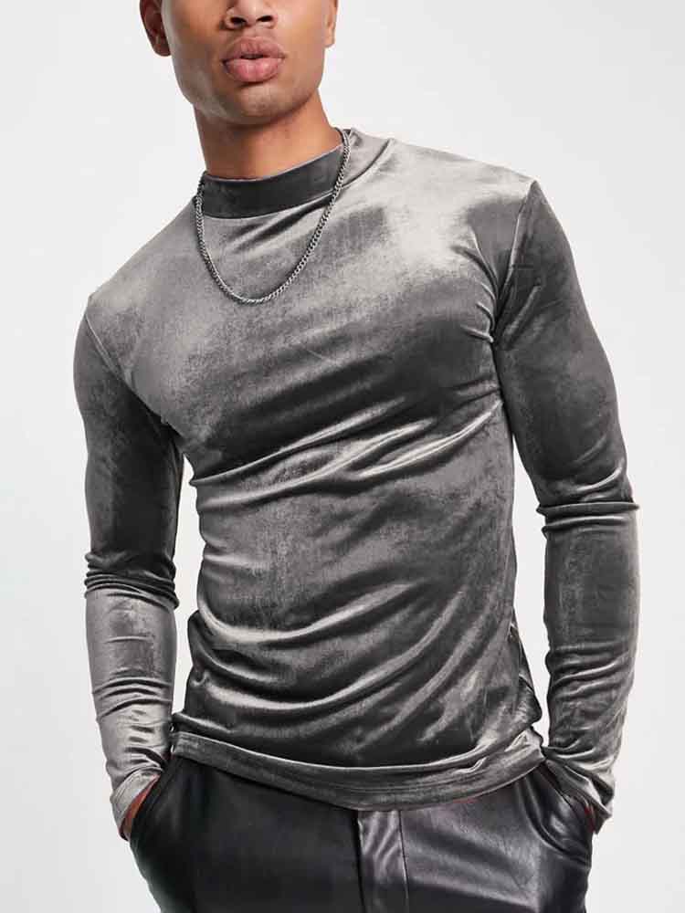 Men's Long Sleeve Turtleneck Thermal Bottom Top