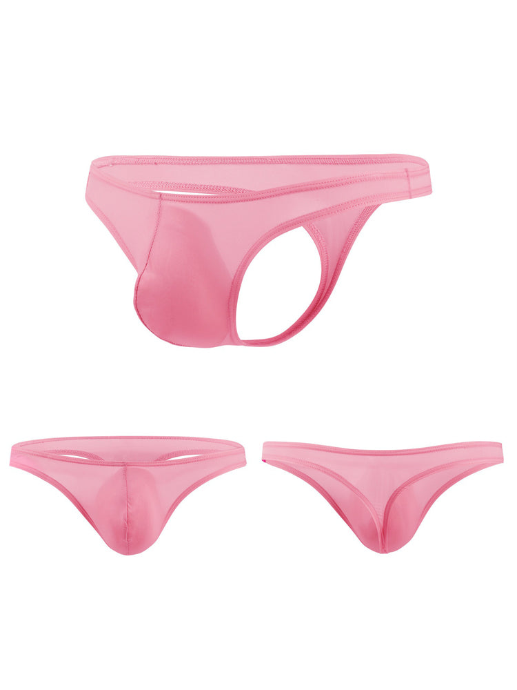 Men's Low Waisted Ice Silk Nylon Thong