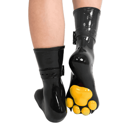 Furrjoi Silicone Canine Paw feet with Bindings Yellow