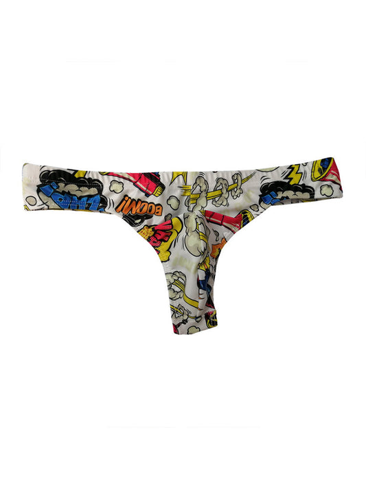Quick Dry Low Rise Pop Print Thong