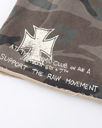 Graffiti Camo Sleeveless Oversized T-Shirt