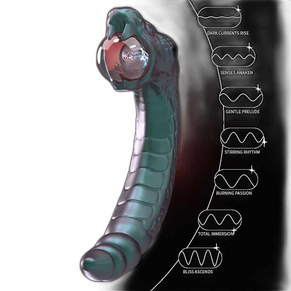 Temptasia Rattlesnake Dual-Ended Vibrator - Plasma Vibrator - Prostate & G Spot Stimulator
