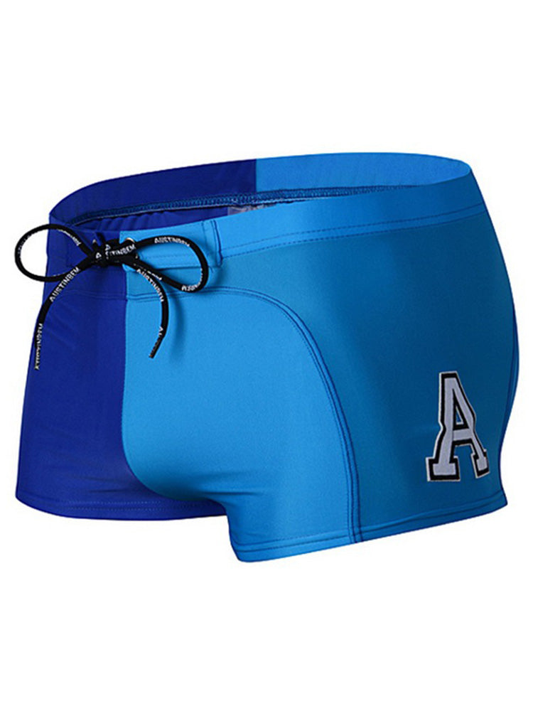 Men's Two-tone Stitching Fashion Swim Trunks