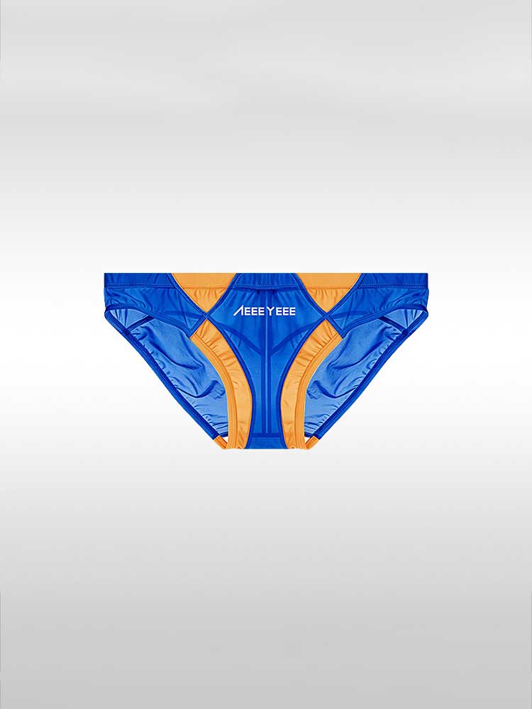 Men's Sexy Sheer Colorblock Stretch Thin Briefs