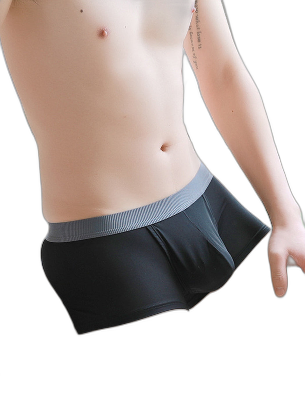 2 Pack Men's Ultra-Thin Trunks with Open Fly