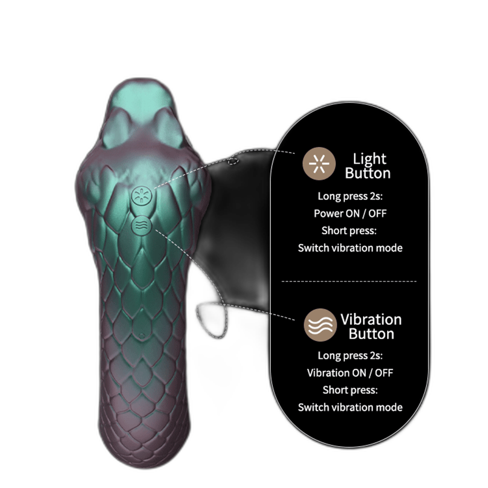 Temptasia Rattlesnake Dual-Ended Vibrator - Plasma Vibrator - Prostate & G Spot Stimulator
