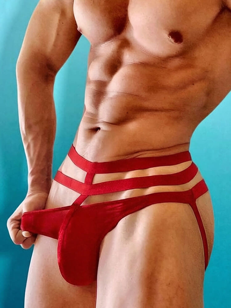 Men's Sexy Low-Rise Cut-Out Seamless Thong