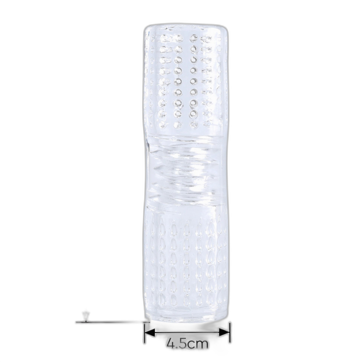 Transparent Ribbed Sleeve Masturbator