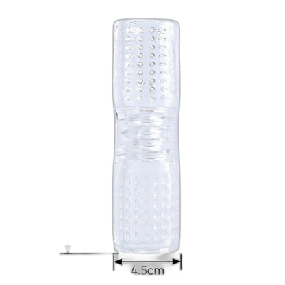Transparent Ribbed Sleeve Masturbator
