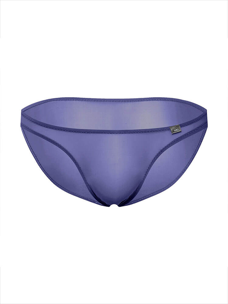 Men's Transparent Ice Silk Low-Rise Seamless Briefs