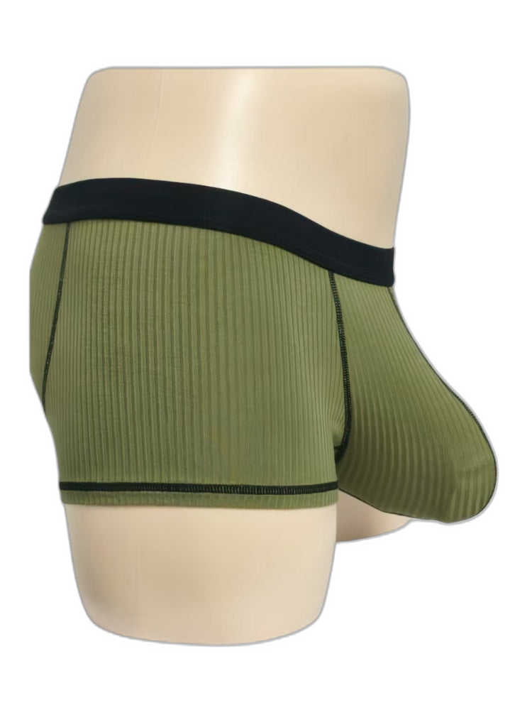 3 Pack Men's Ultra-Thin Cooling Large Supportive Pouch Breathable Low-Rise Trunks