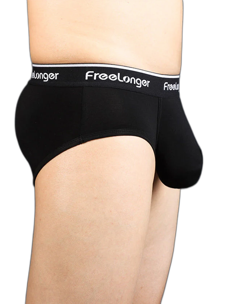 FreeLonger Men's Comfy Separate Big Pouch Briefs