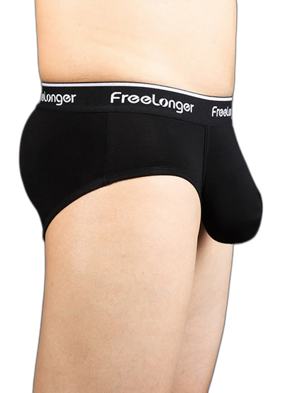 FreeLonger Men's Comfy Separate Big Pouch Briefs