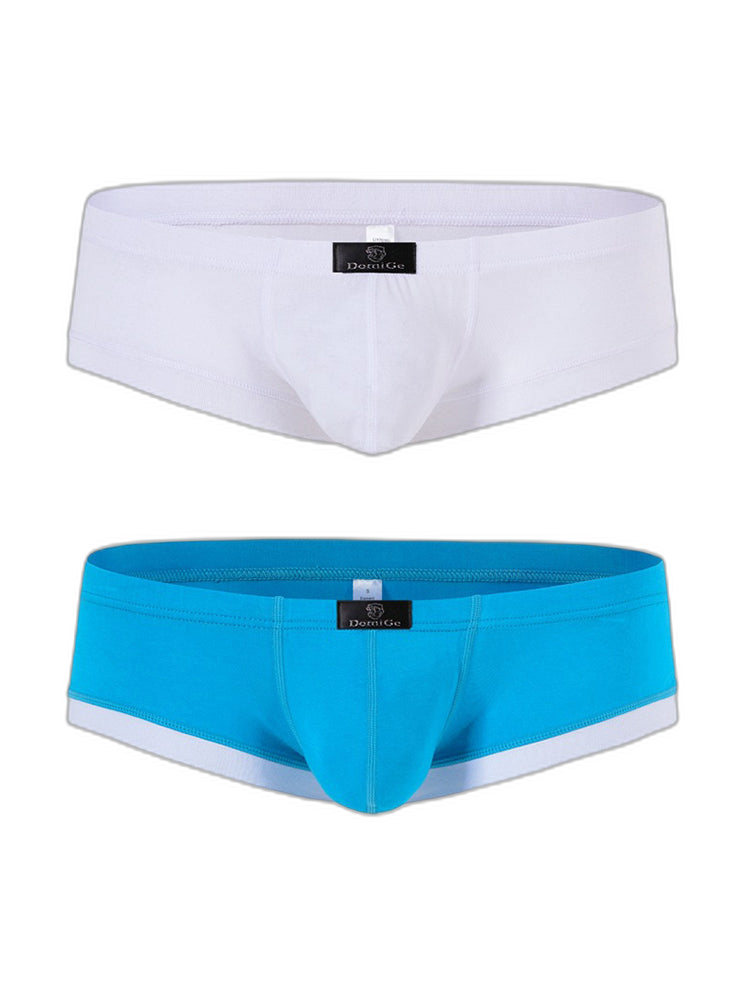 2 Pack Men's Ultra-Soft Modal Breathable Seamless Comfort Low-Rise Trunks