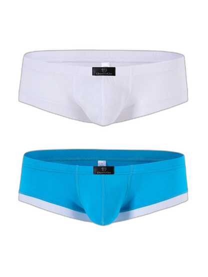 2 Pack Men's Ultra-Soft Modal Breathable Seamless Comfort Low-Rise Trunks