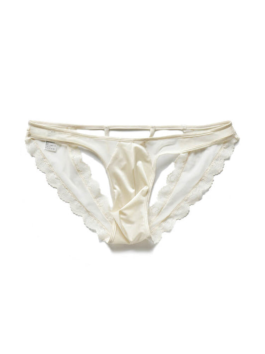 Men's Sexy Low-Rise Hollow Sheer Lace Thong