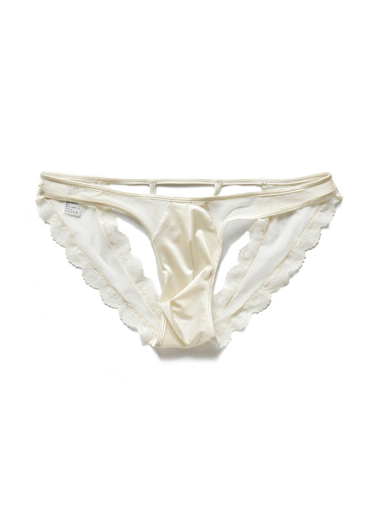 Men's Sexy Low-Rise Hollow Sheer Lace Thong