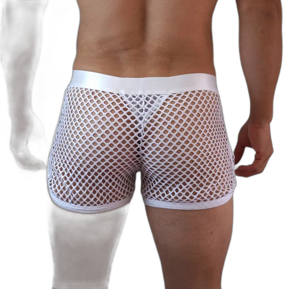 Jockmail 'Reveal All Fishnet' Underwear Shorts