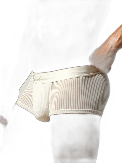 3 Pack Men's Striped Mesh Trunks with Comfort Pouch