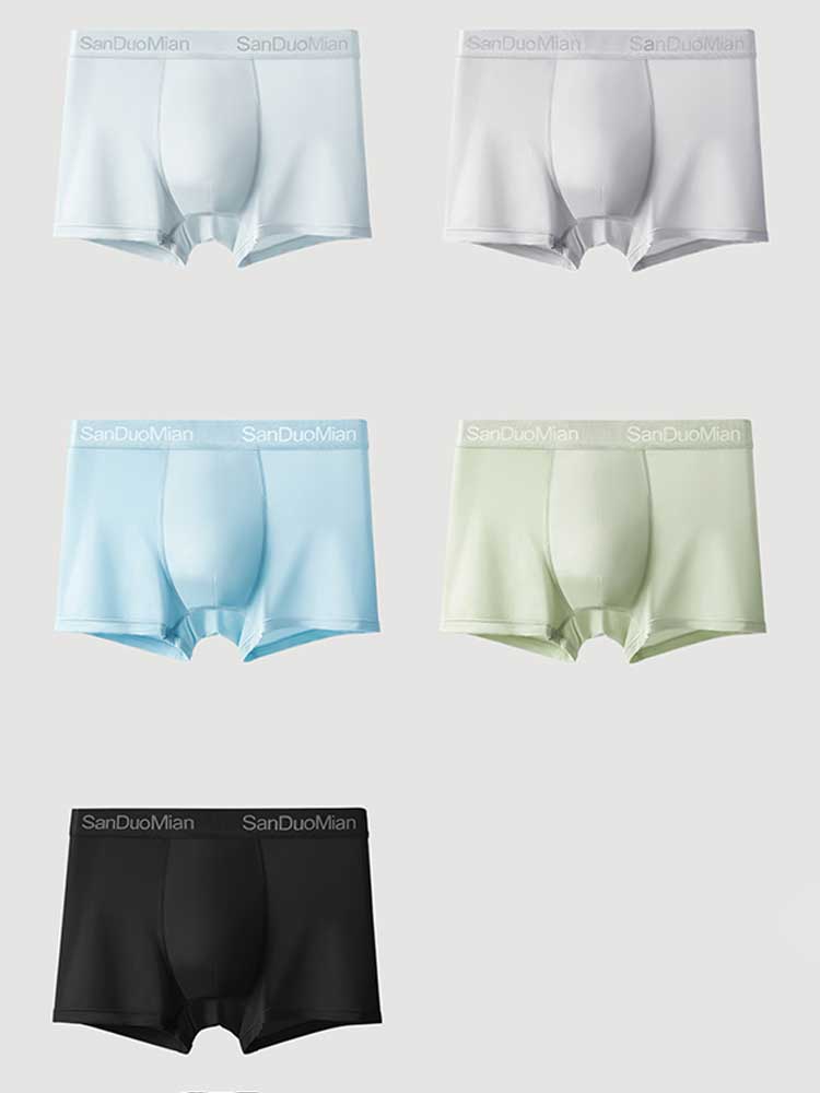 Men's Solid-Color Antibacterial Breathable Modal Boxer Briefs