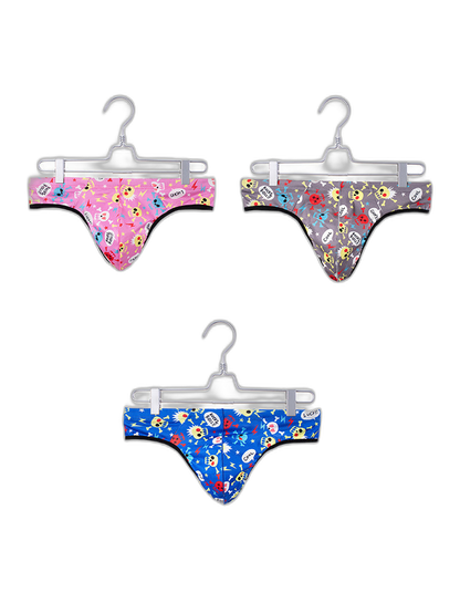 3 Pack Men's Skull Print Thong - Edgy & Sexy
