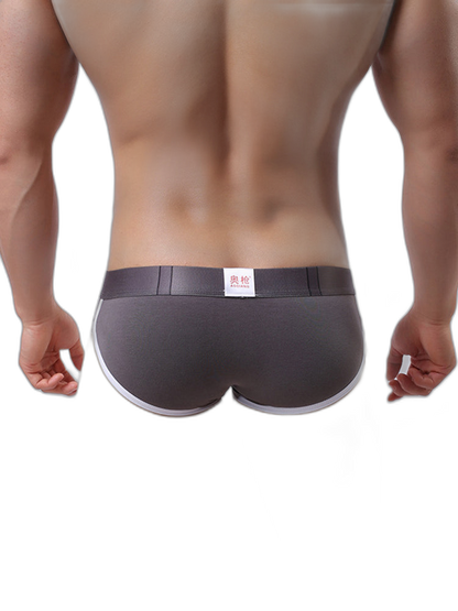 Zipper Belt Printed Cotton Pouch Briefs